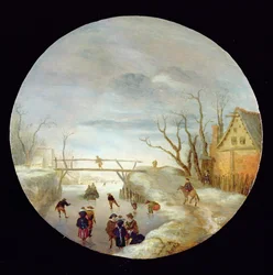 A Frozen River Landscape